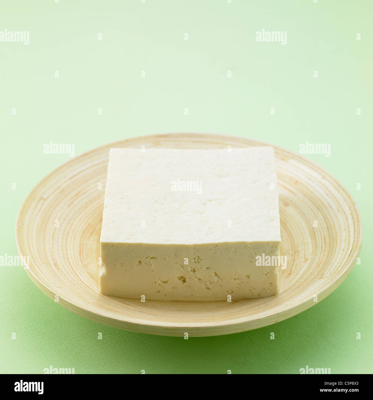 A tofu on a dish Stock Photo - Alamy