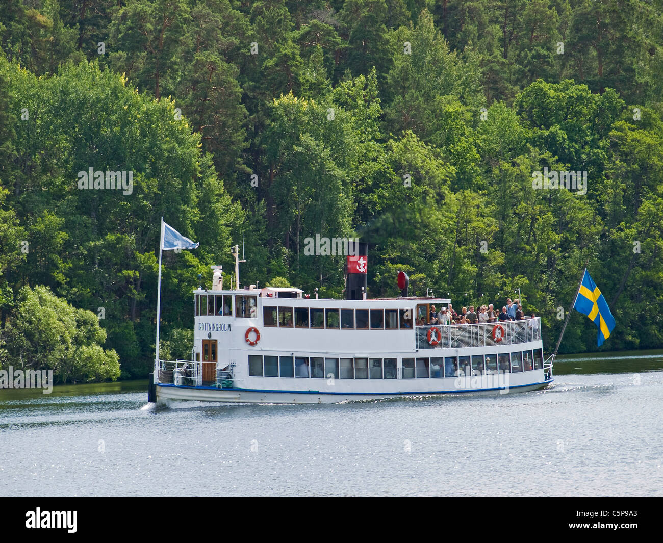 Pleasure boat Drottningholm, Lake Mälaren, Stockholm County, Sweden, Europe Stock Photo