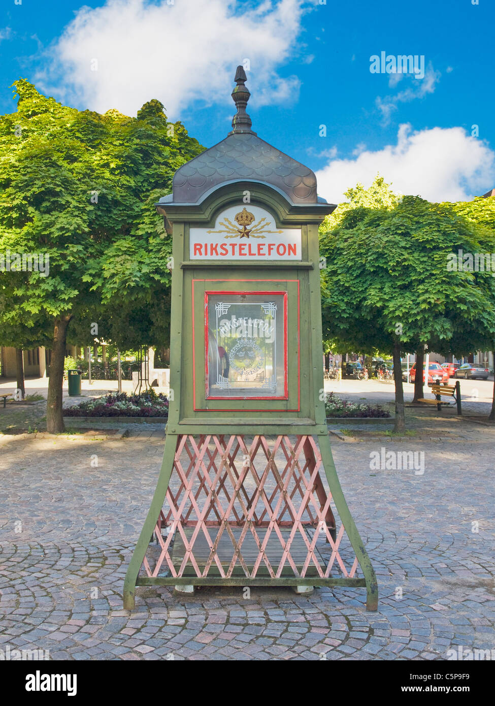 Swedish telephone box, Karlstad Municipality, Värmland County, Sweden, Europe Stock Photo