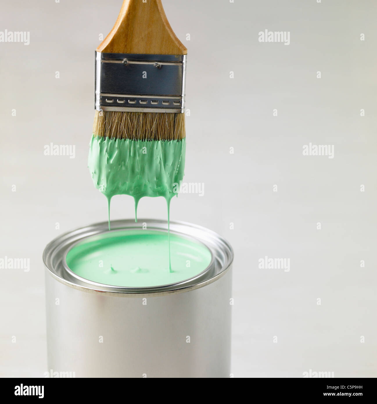 Paint color and paint brush Stock Photo