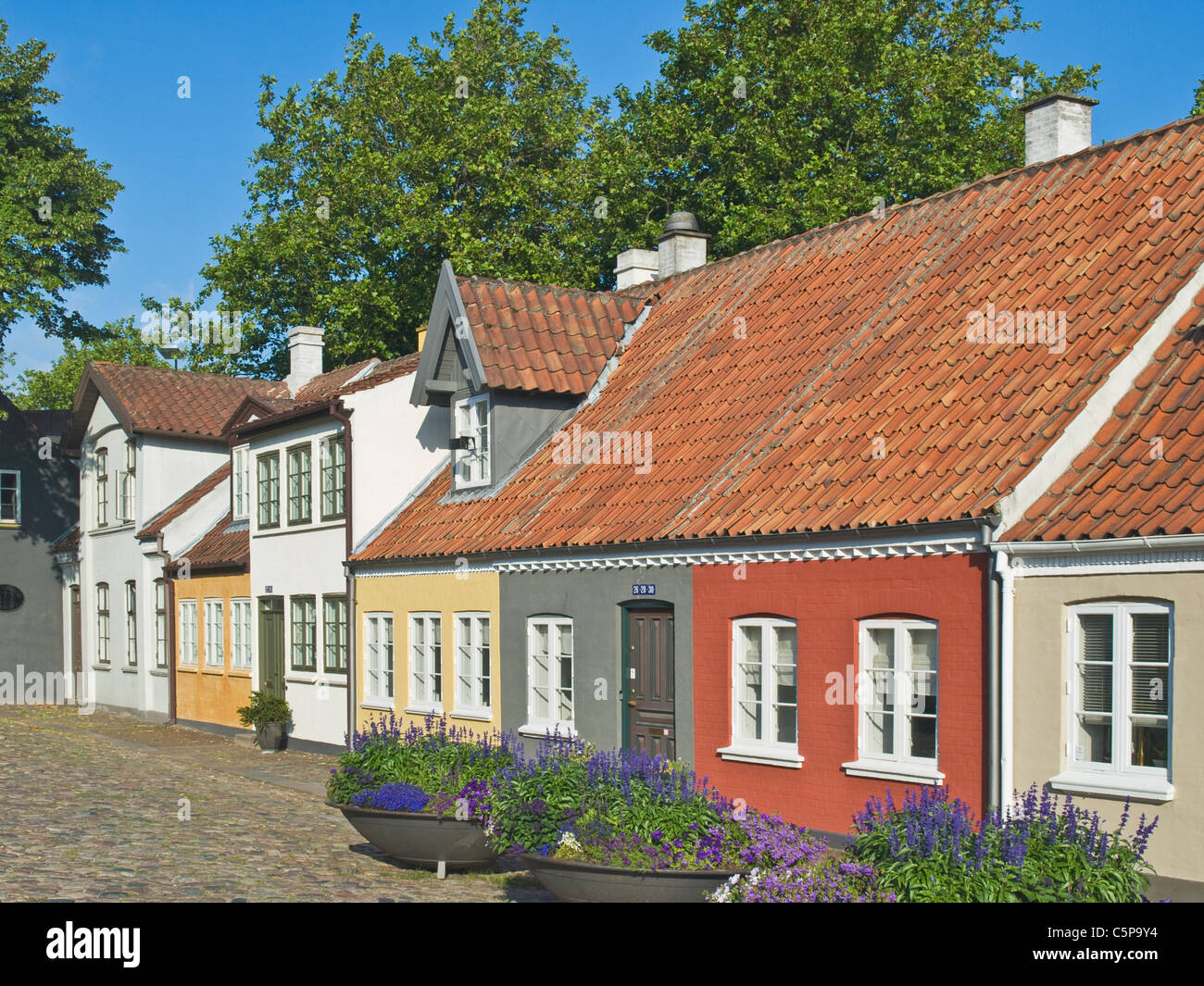 Odense Old Town Hans Jensens Street Odense Municipality Region Syddanmark Funen Island Denmark Europe Stock Photo Alamy