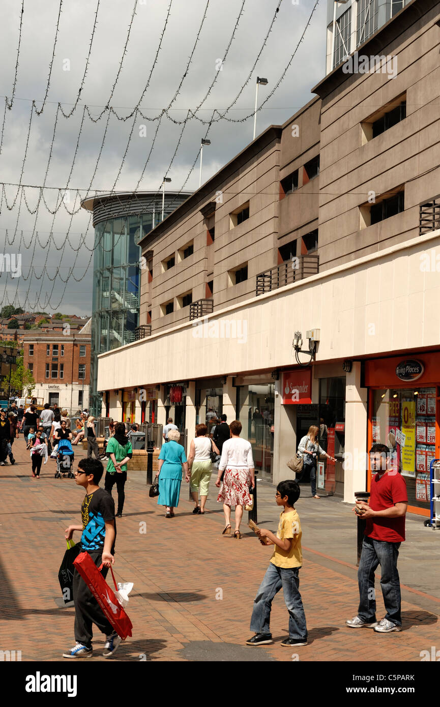 Blackburn town centre shops Stock Photo