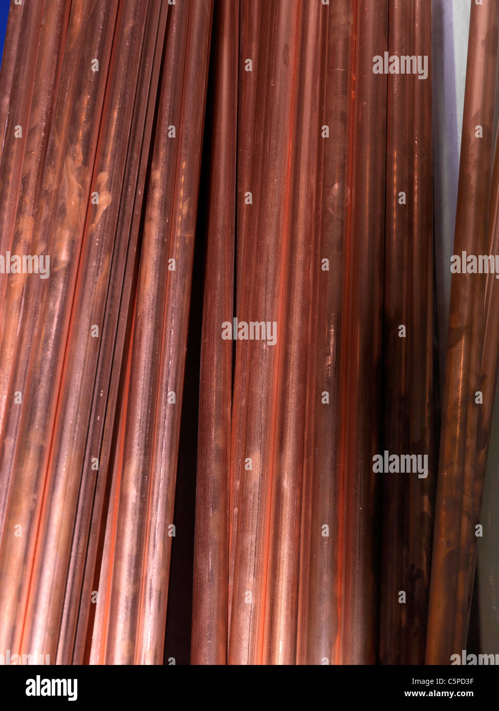 Copper Tubes Used For Heating and Plumbing Stock Photo Alamy