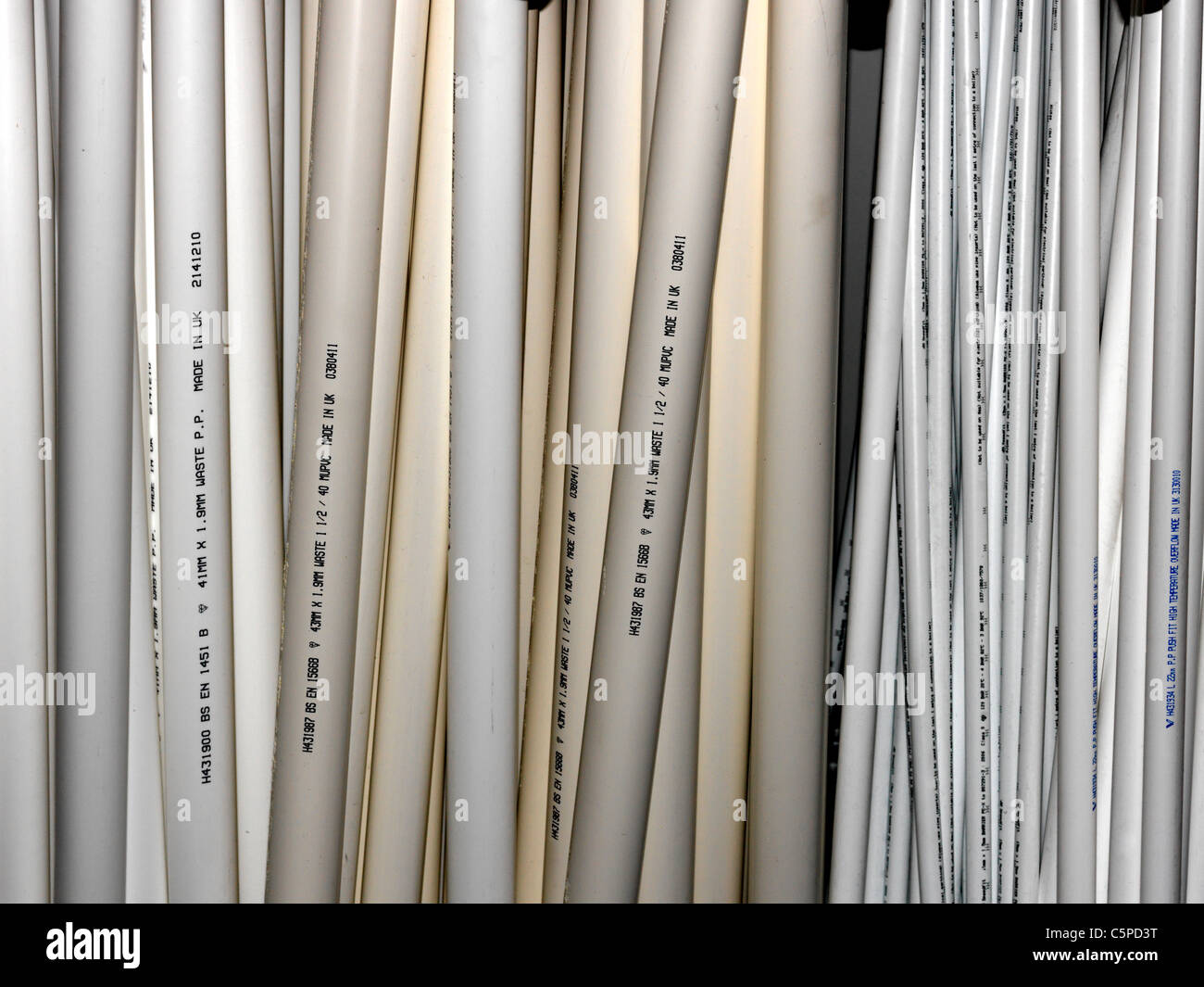 Plastic Pipes Used For Plumbing Stock Photo Alamy