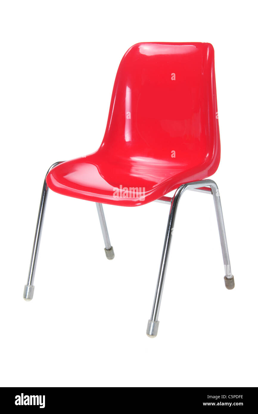Red Miniature Chair Stock Photo