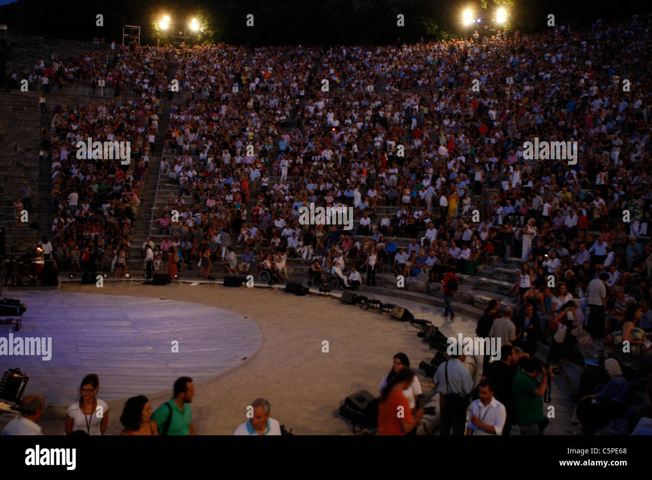 Ancient theatre of Epidaurus Greece Stock Photo