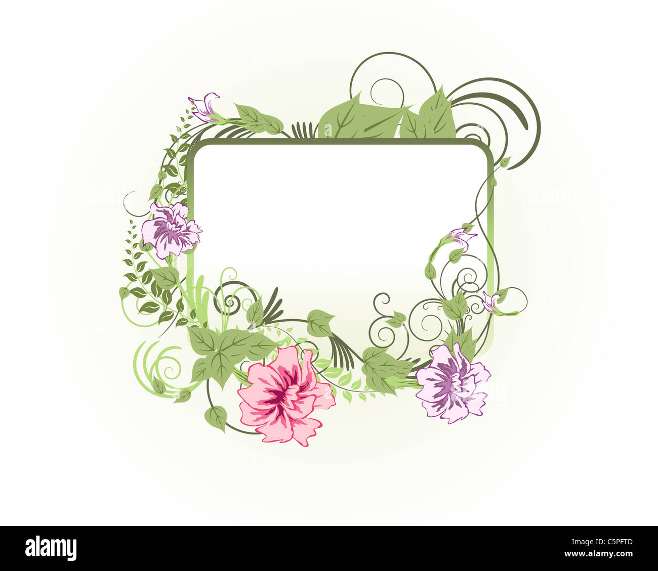 Abstract floral vector frame backgrounds in Victorian style Stock Photo ...