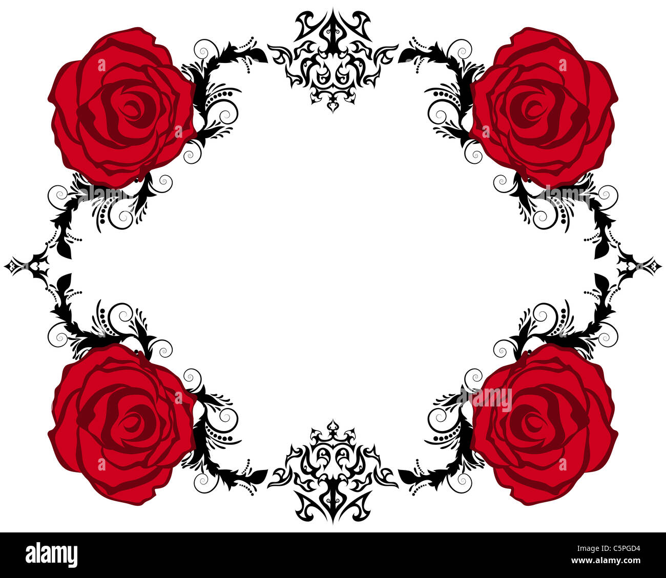 Abstract floral vector frame backgrounds in Victorian style Stock Photo ...