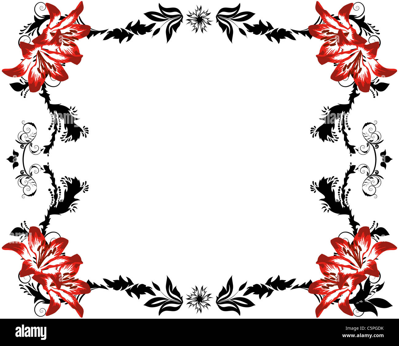 Abstract floral vector frame backgrounds in Victorian style Stock Photo ...