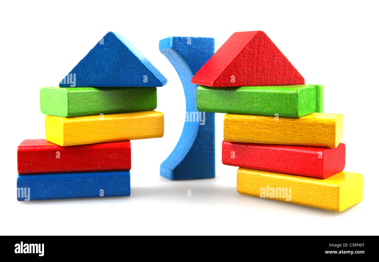Wooden building blocks Stock Photo Alamy