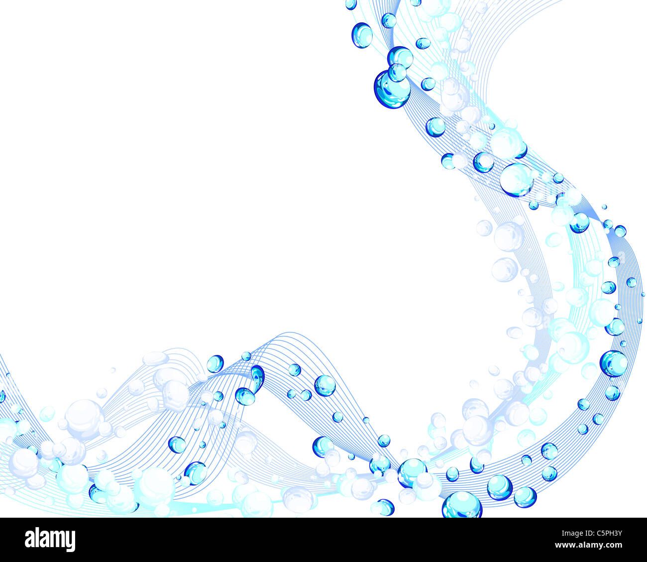 Abstract water vector background with bubbles of air Stock Photo - Alamy