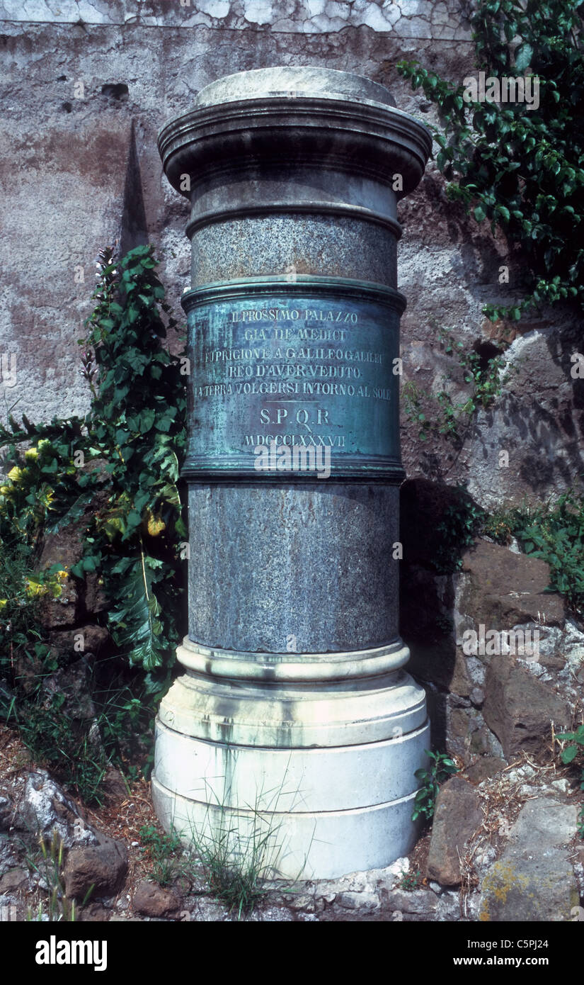 Column In Memory Of Galileo Galilei Stock Photo Alamy