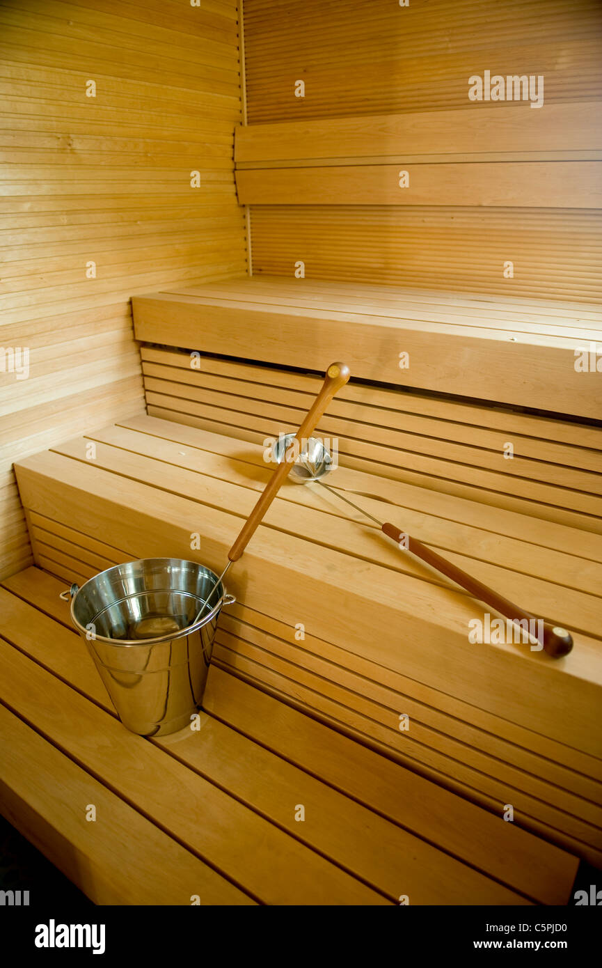 Finnish sauna Stock Photo