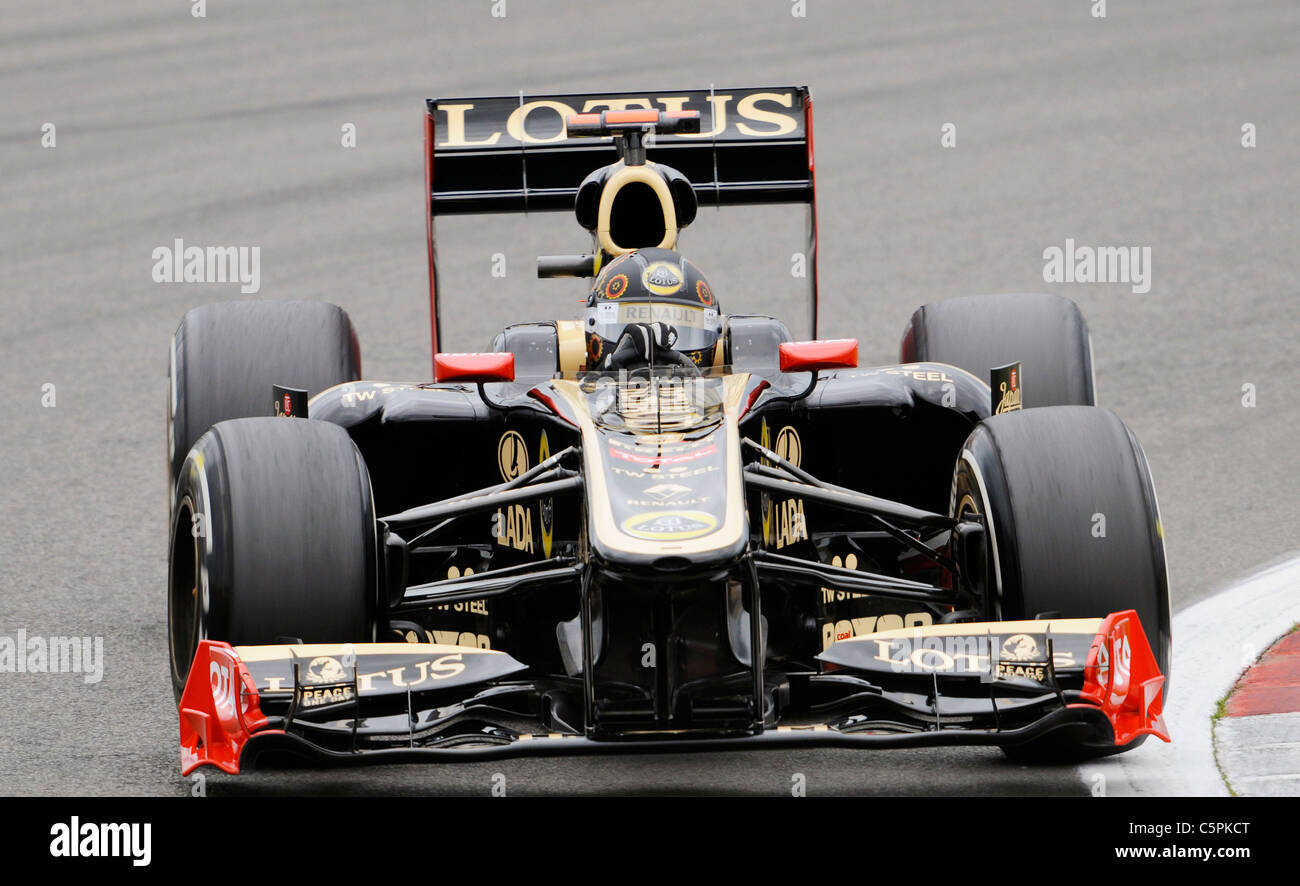 Nick Heidfeld, (GER), Lotus Renault during the German Formula One Grand Prix at Nuerburgring Stock Photo