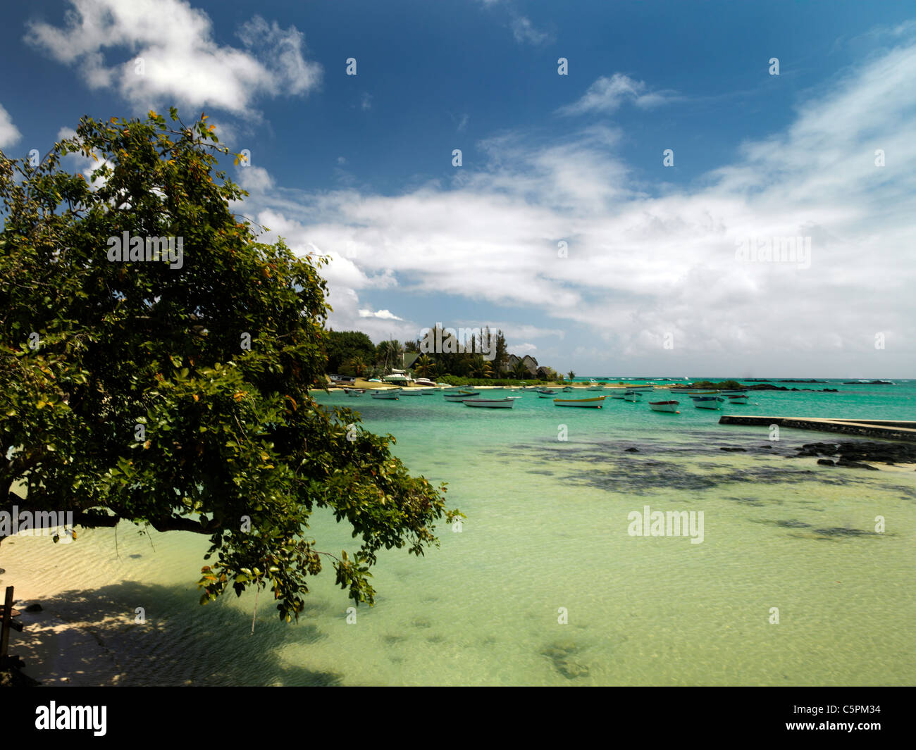 Balaclava Mauritius Beach Scene Stock Photo Alamy