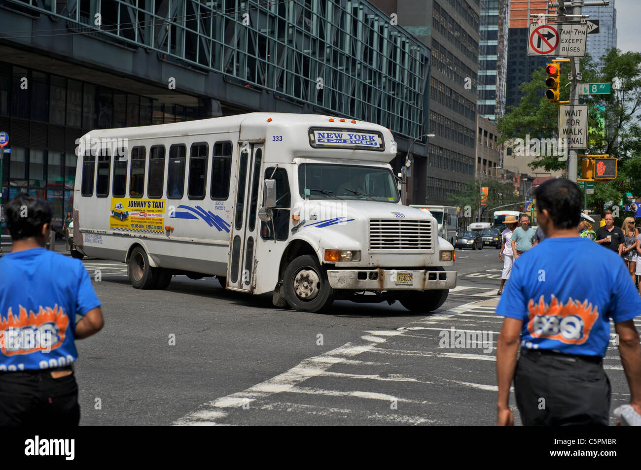 New York City bus, Manhattan, United States. Stock Photo