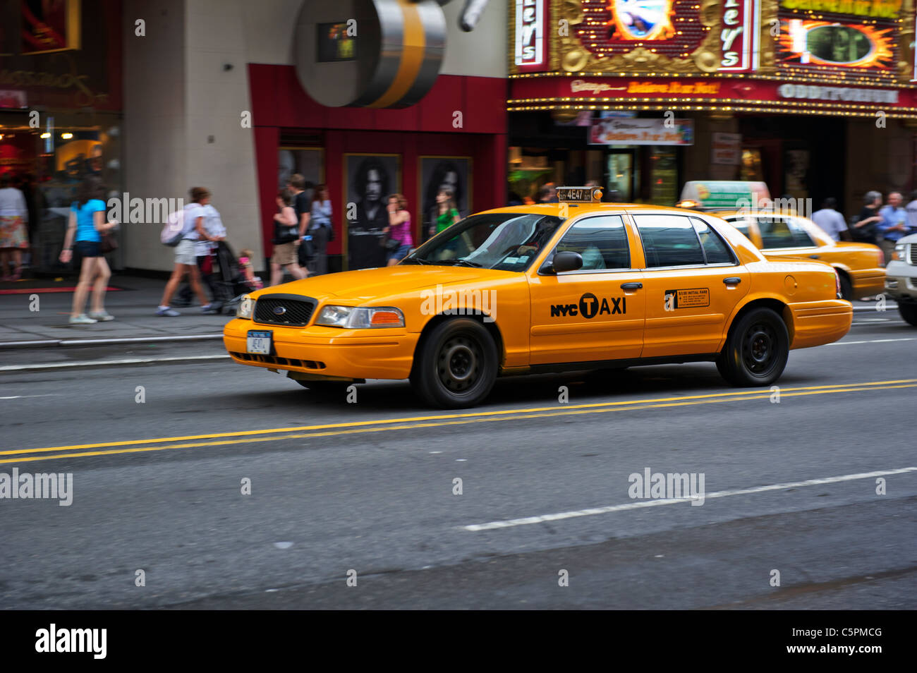 New York City Yellow Cab Stock Photo