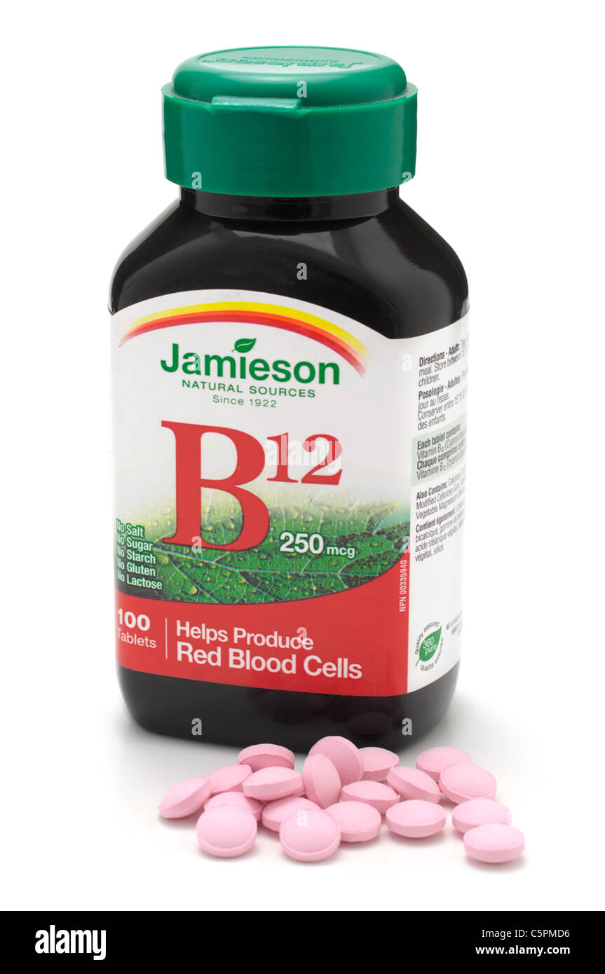 Vitamins, Vitamin B12 Stock Photo