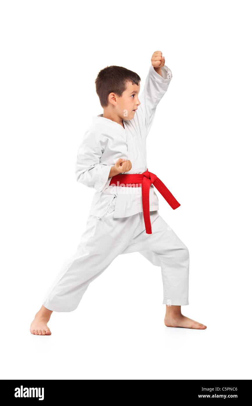 Full length portrait of a karate kid posing Stock Photo