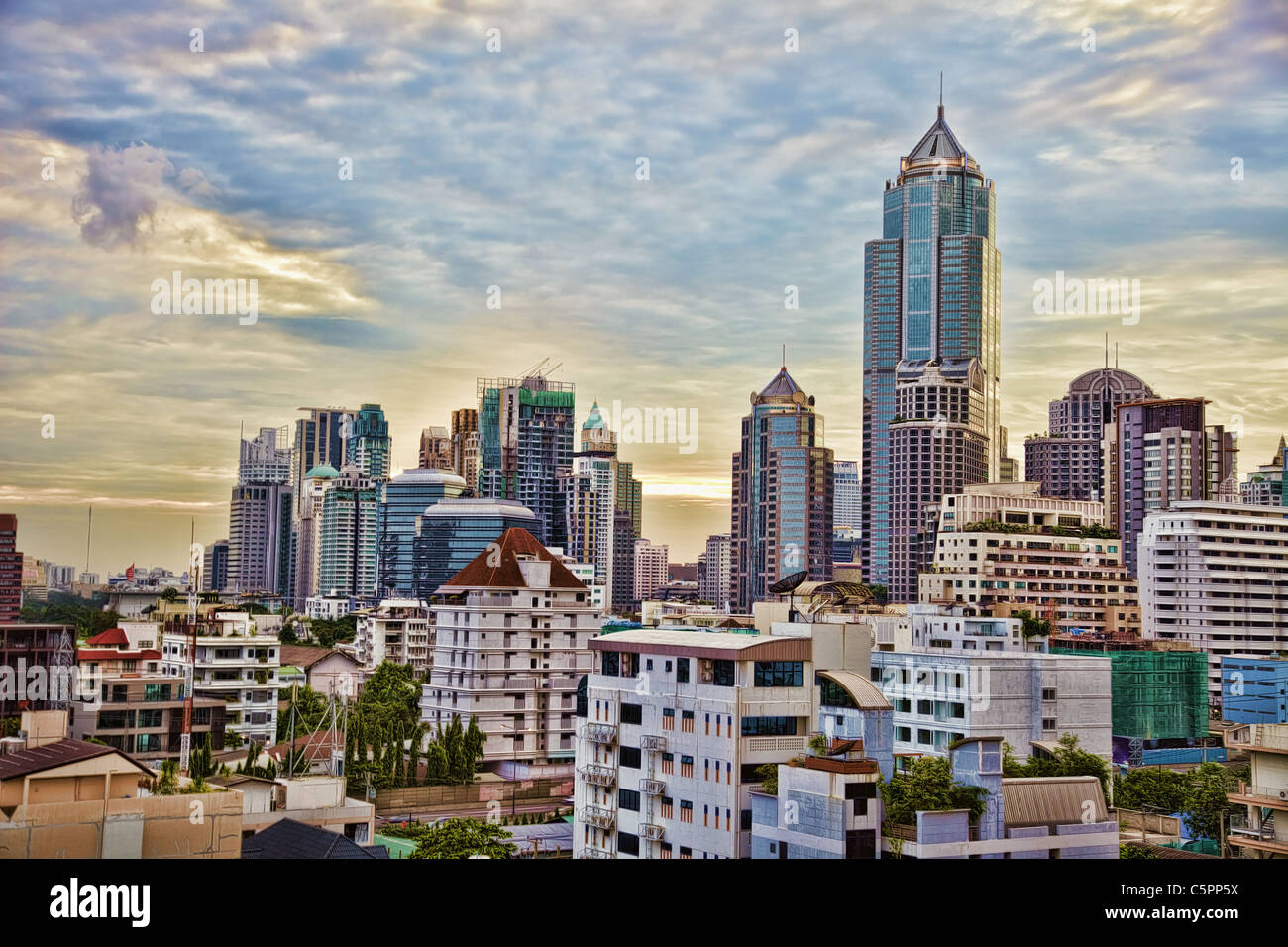 The urban landscape with a modern skyscrapers Stock Photo - Alamy
