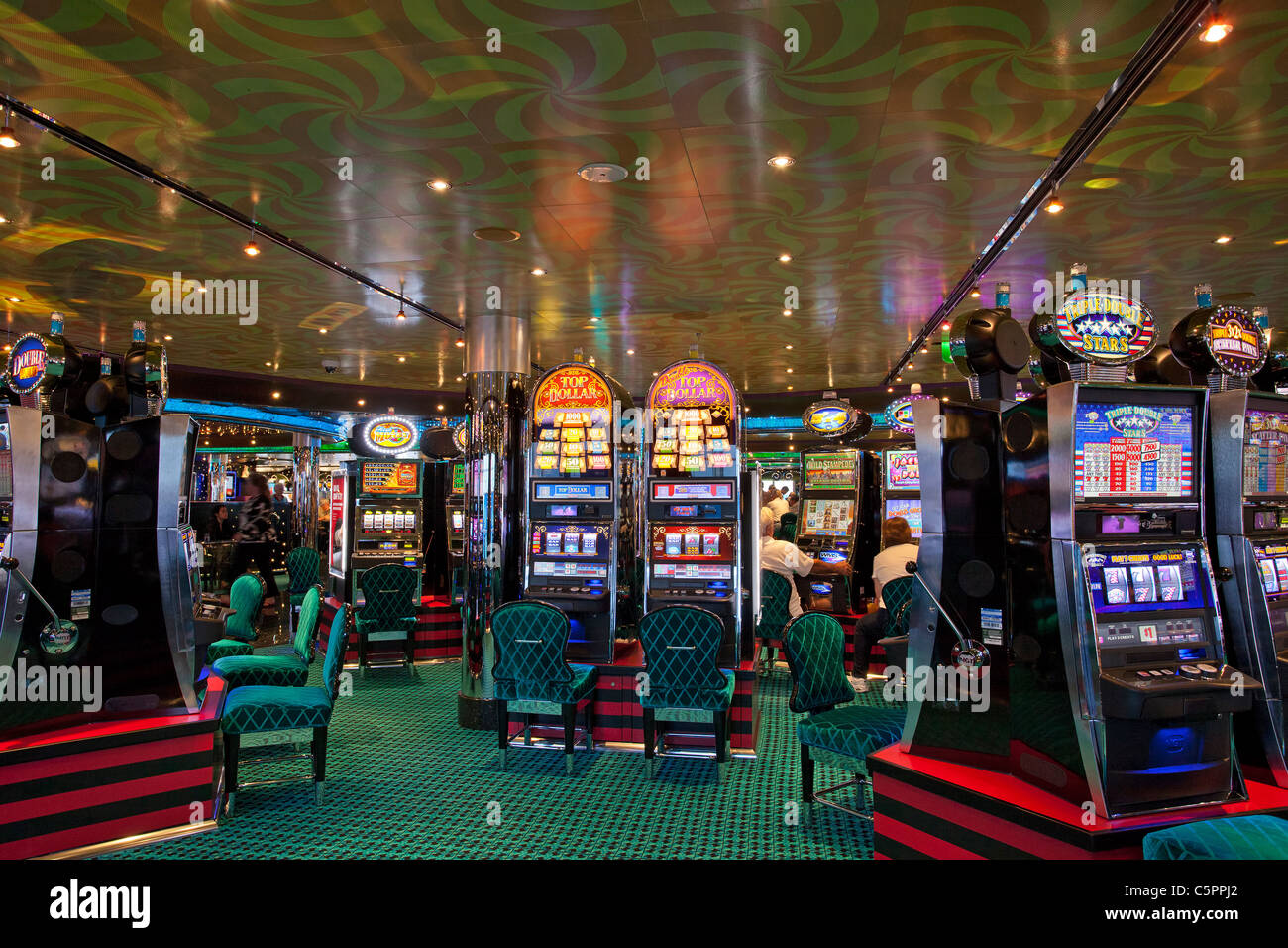 Casino slot machines and gambling electronic games. Aboard a