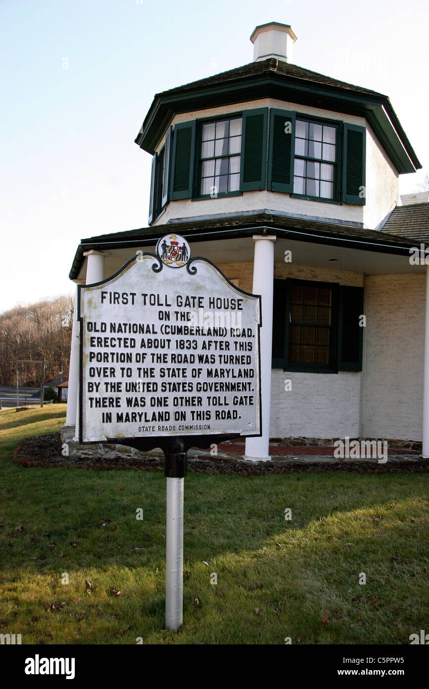 FIRST TOLL GATE HOUSE. Erected about 1833 after this portion of the