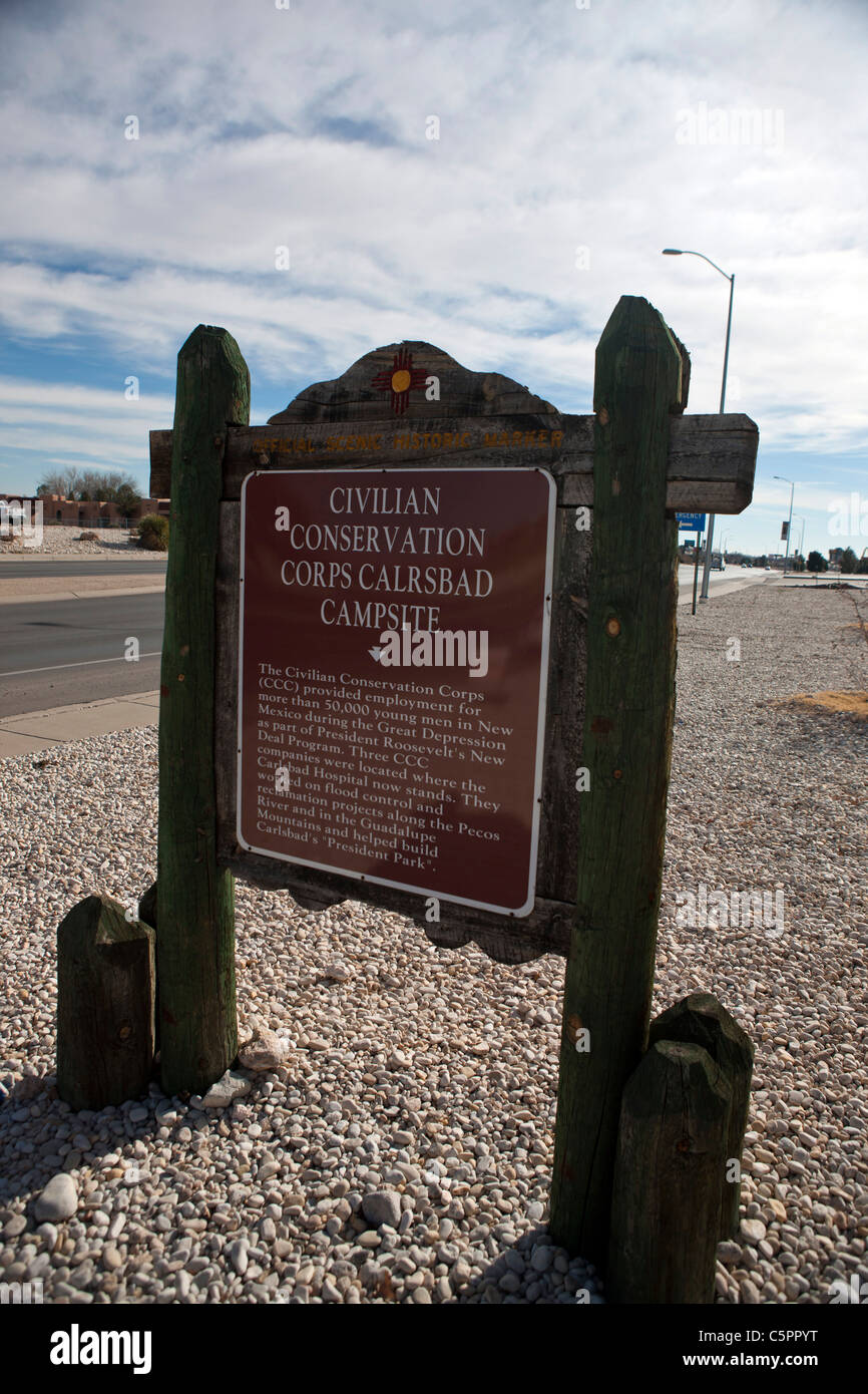 CIVILIAN CONSERVATION CORPS CARLSBAD CAMPSITE. Provided employment for