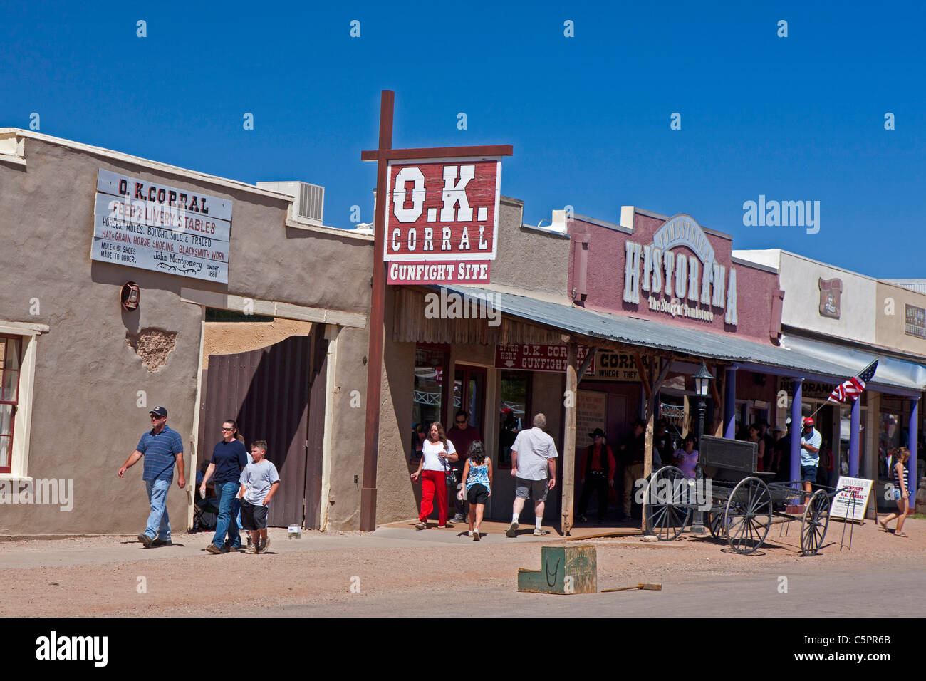 The O.K. Corral, Tombstone, Arizona, United States of America Stock Photo