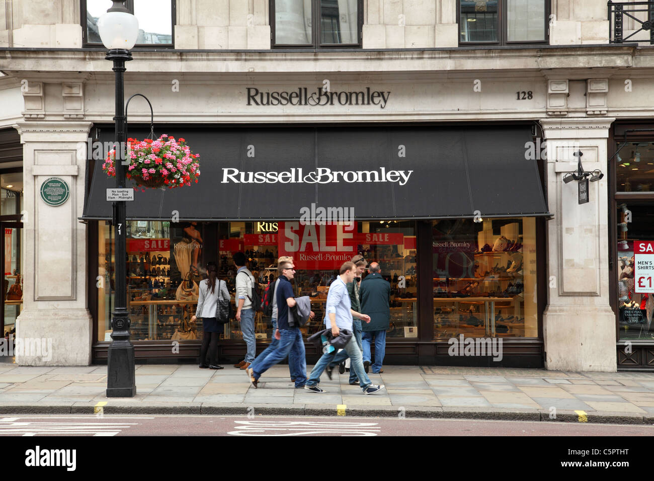 A Russell & Bromley shoe shop on Regent Street, London, England, U.K. Stock Photo