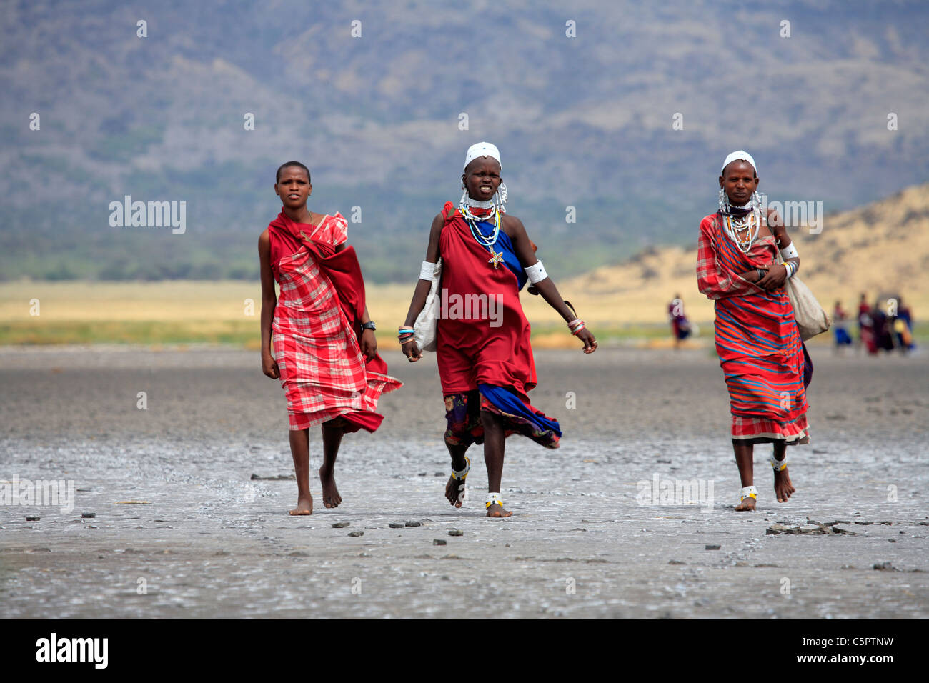 Maasai people, Lake Natron, Tanzania Stock Photo
