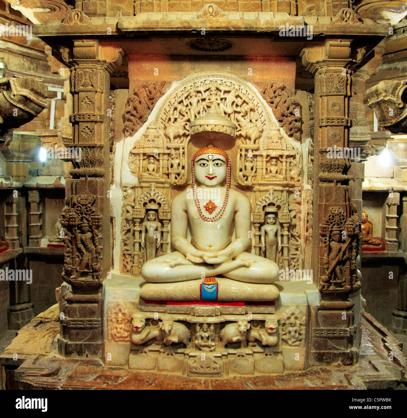 Jain Temple, Jaisalmer, Rajasthan, India Stock Photo