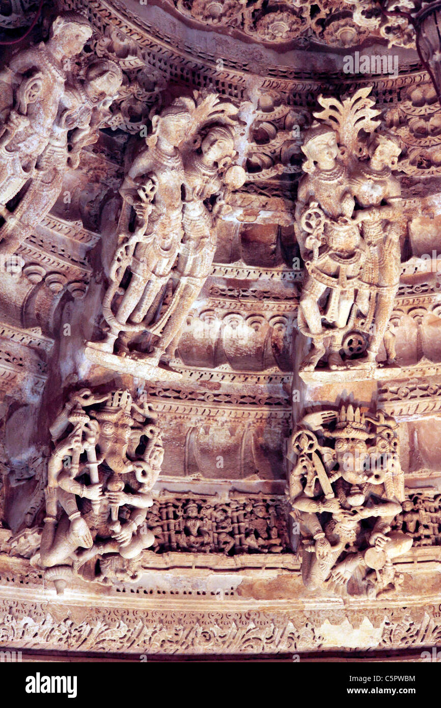 Jain Temple, Jaisalmer, Rajasthan, India Stock Photo
