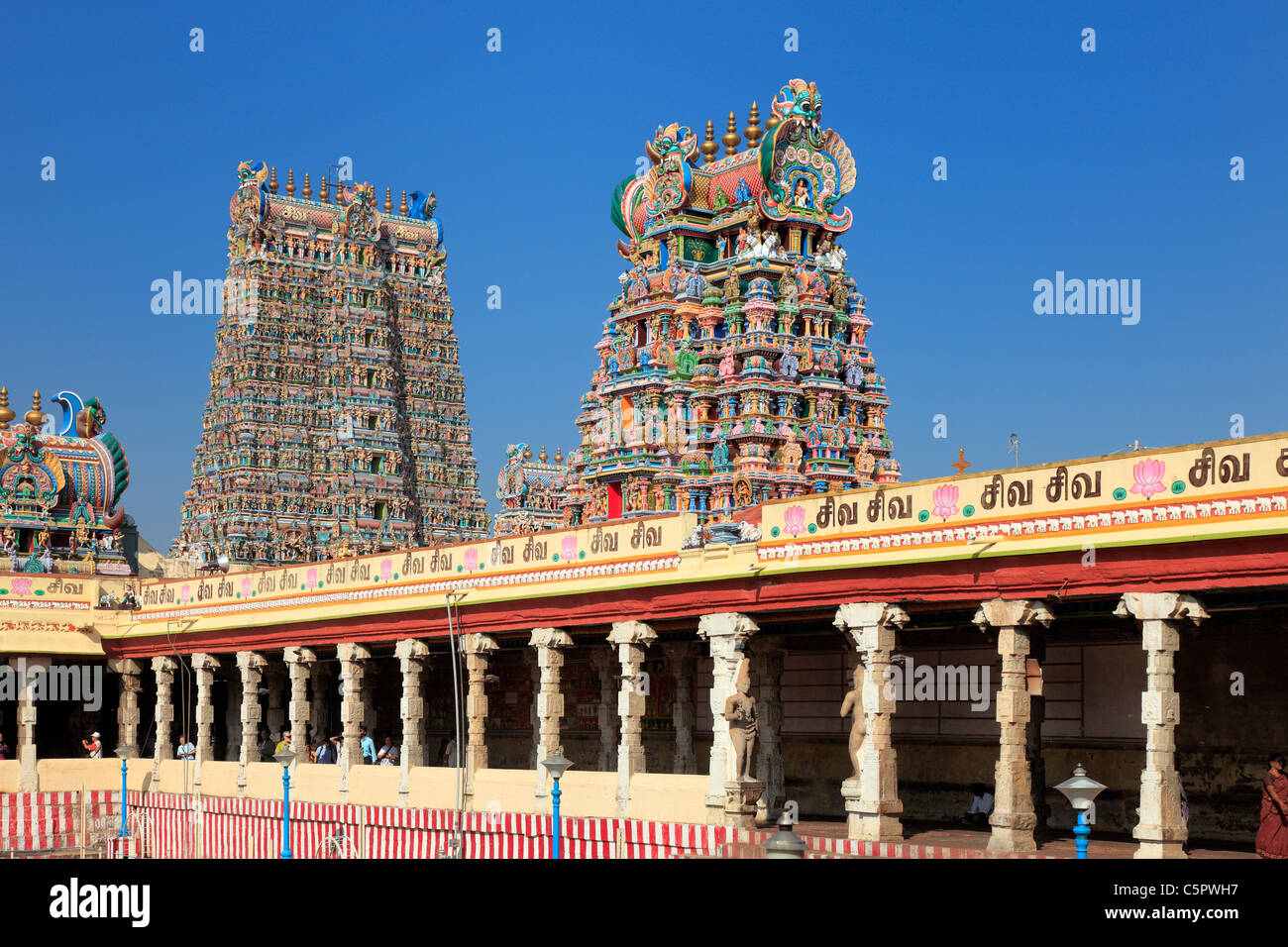 Meenakshi Amman Temple, Madurai, Tamil Nadu, India Stock Photo