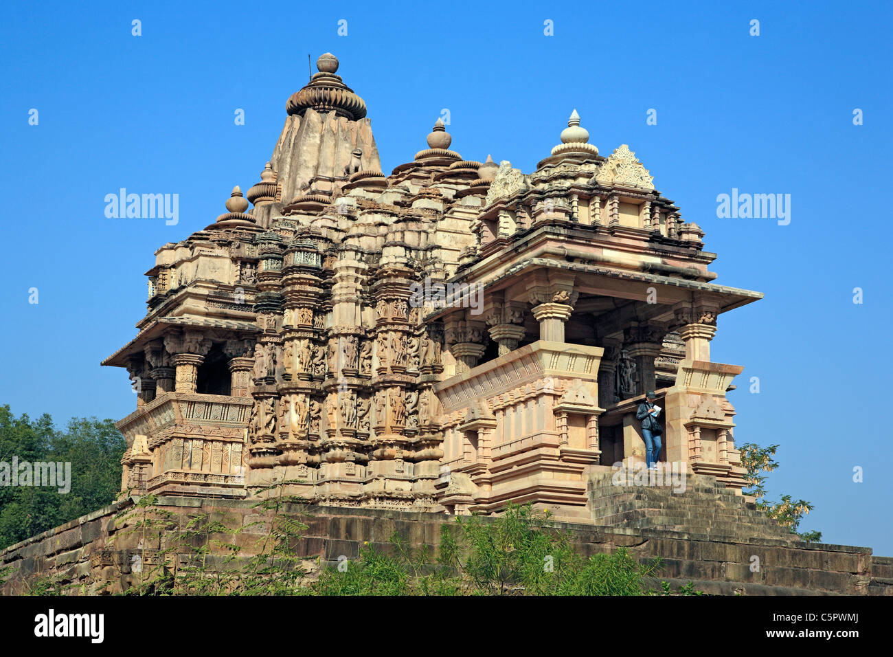 Hindu temples (9-11th century), western group, UNESCO World Heritage site, Khajuraho, India Stock Photo