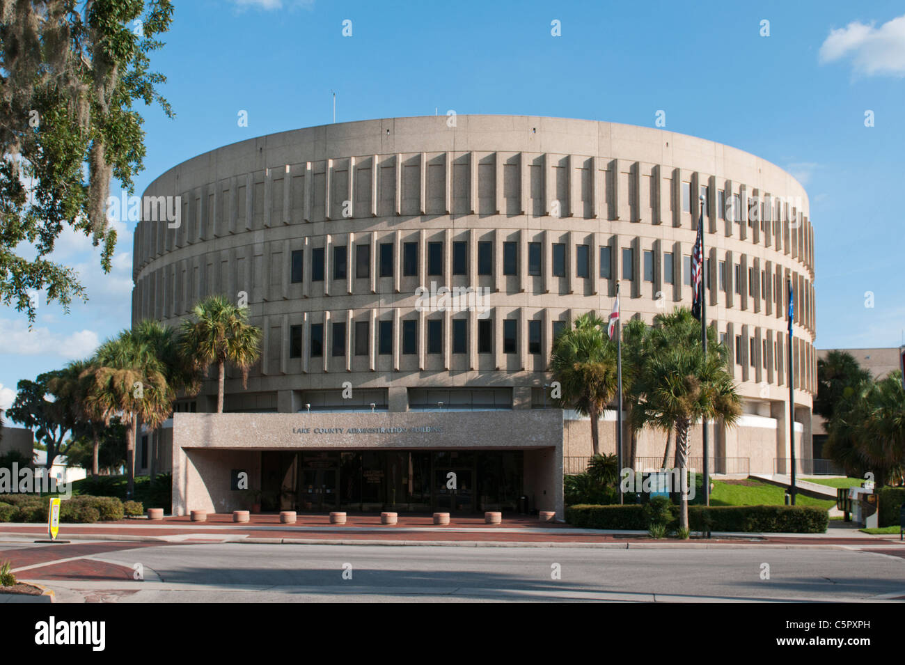 Lake County Administration Building on West Main St. located in Tavares, Lake county Florida USA Stock Photo