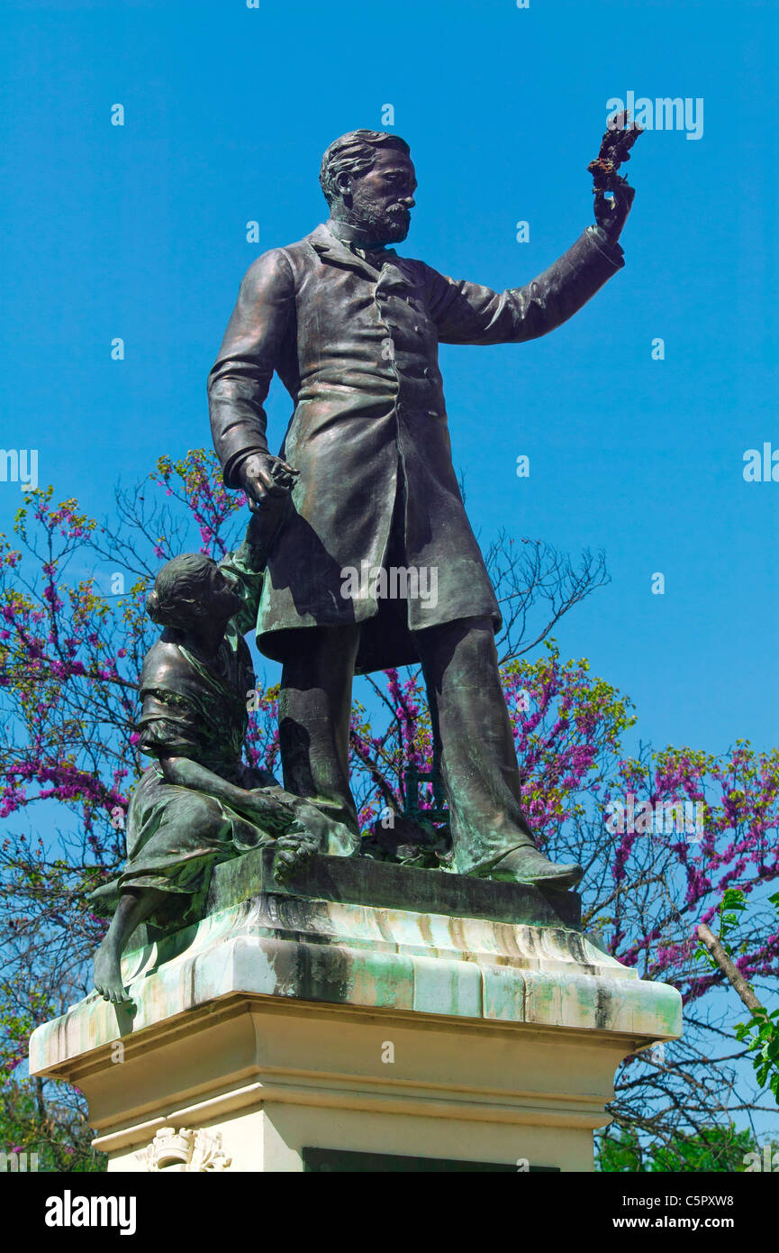 Statue Of Pasteur, Ales, Cevennes, Gard, France Stock Photo