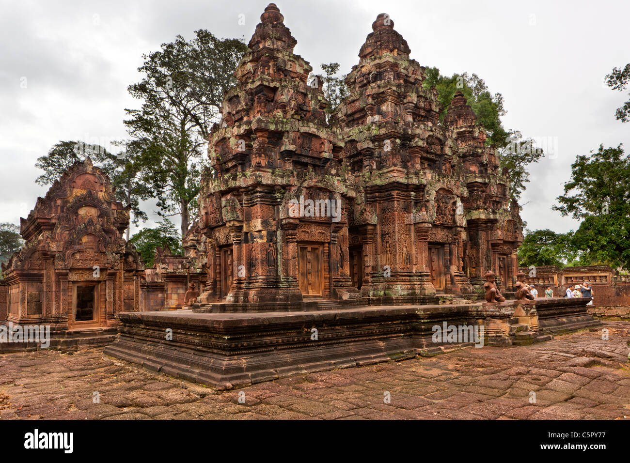 Banteay Srei or Banteay Srey, near Angkor, Siem Reap, Cambodia, Indochina, Southeast Asia Stock Photo