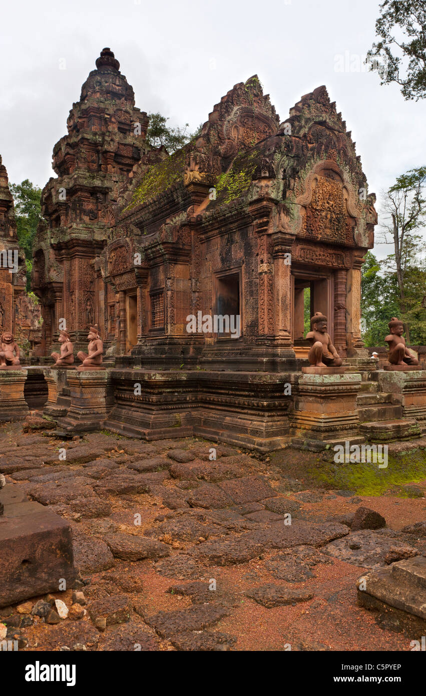 Banteay Srei or Banteay Srey, near Angkor, Siem Reap, Cambodia, Indochina, Southeast Asia Stock Photo