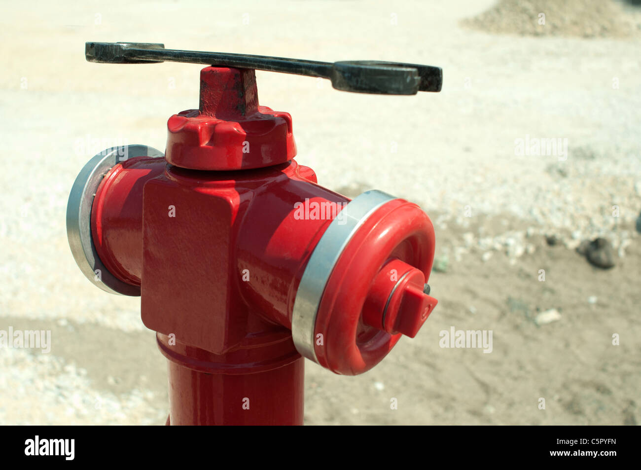 Fire hydrant and wrench Stock Photo Alamy
