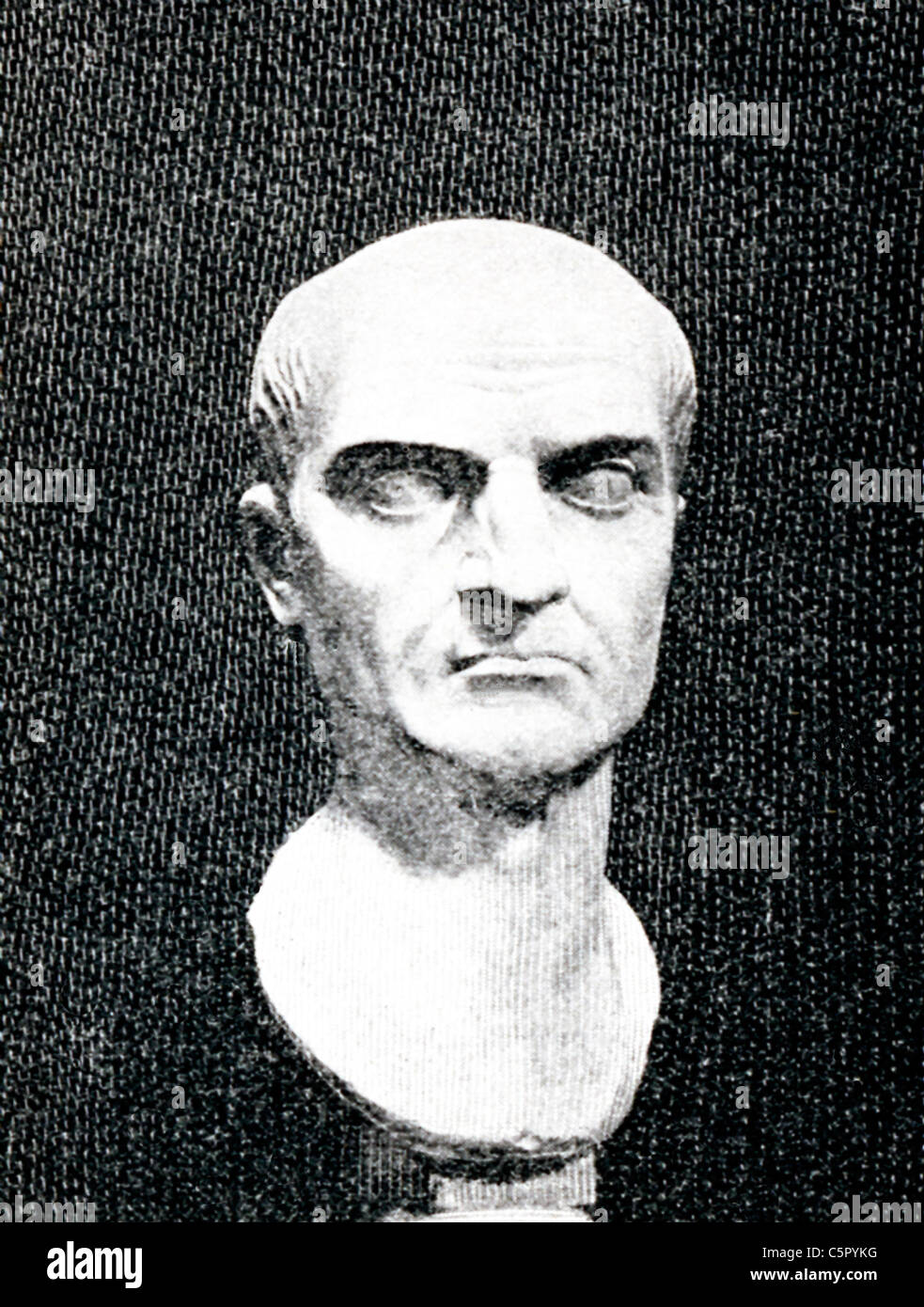 Gaius Cilnius Maecenas (70 B.C. - c. 8 B.C.) was a patron of the arts and served as a political advisor to Augustus. Stock Photo