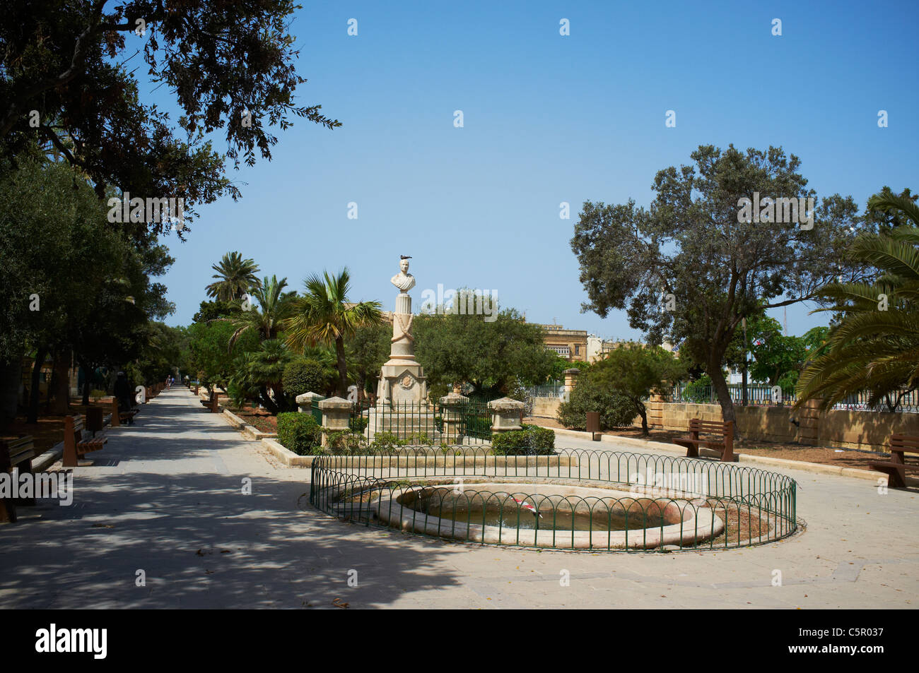 Maglio Gardens between Floriana and Valletta Malta Stock Photo