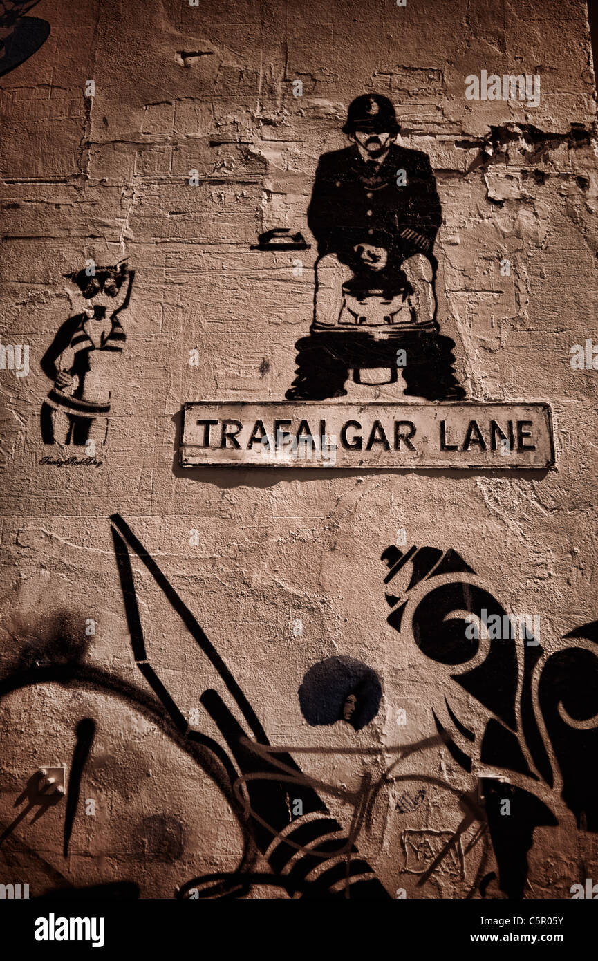 Graffiti - Trafalgar Lane, Brighton Stock Photo