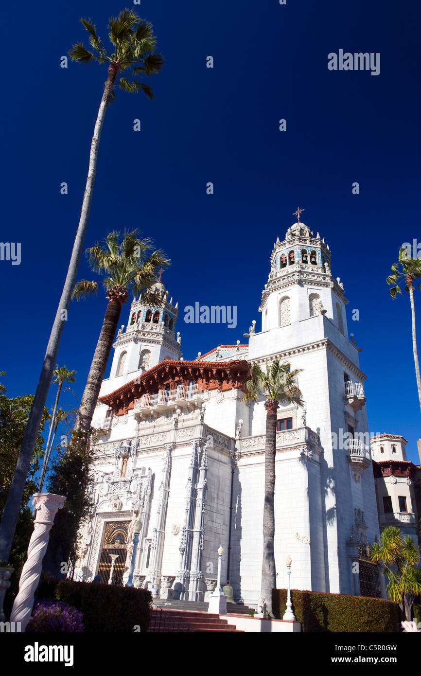 Exterior of Casa Grande, main house of Hearst Castle, San Simeon