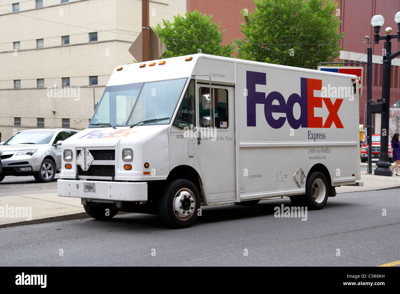 fedex federal express delivery truck Nashville Tennessee USA Stock Photo