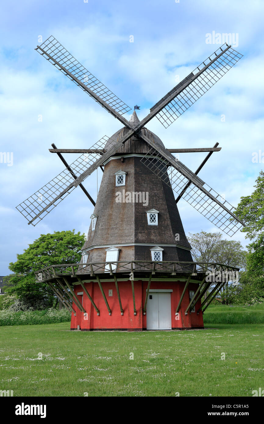 Old windmill in Kastellet. Copenhagen, Denmark Stock Photo
