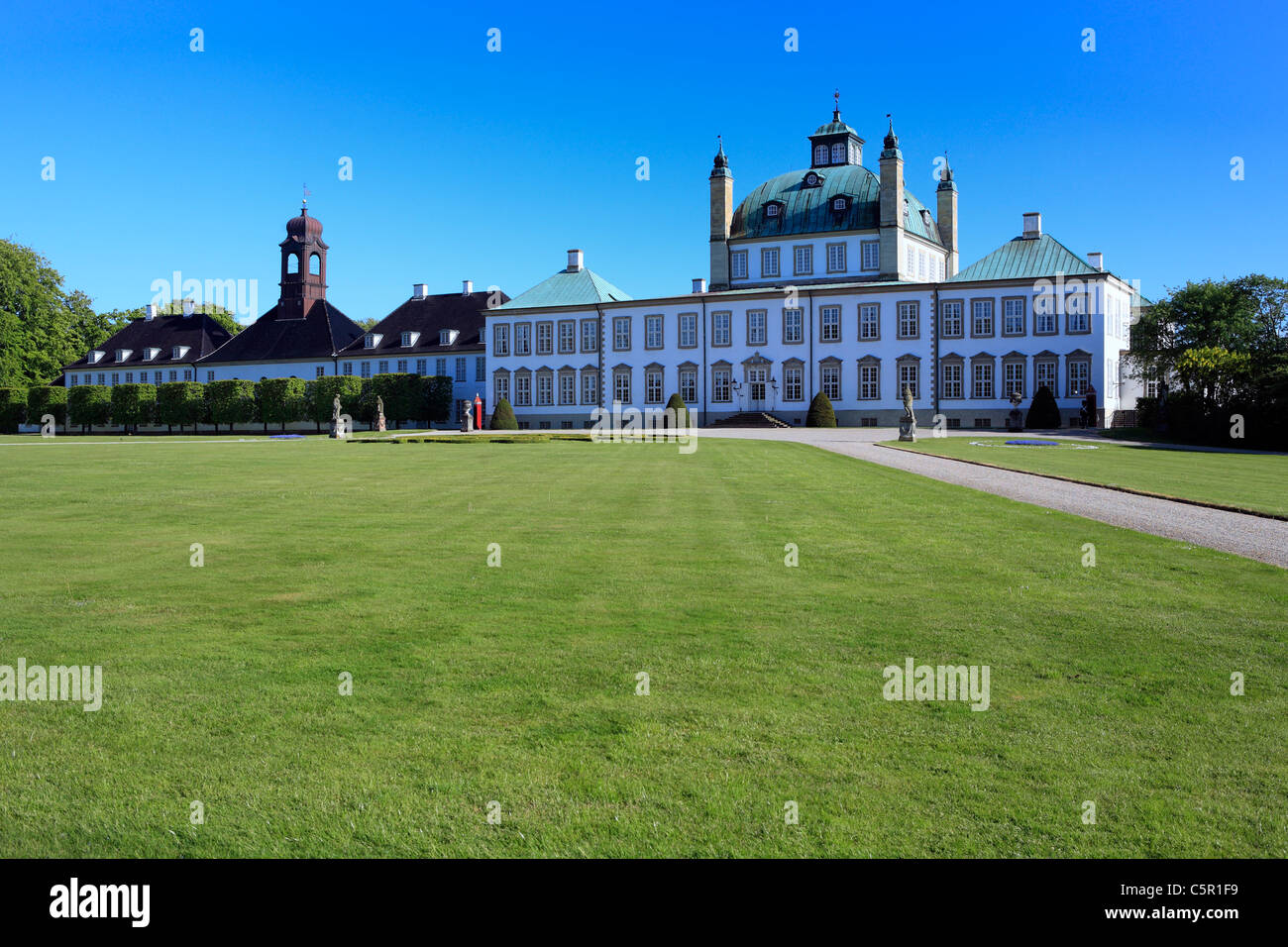 Fredensborg palace and park (1720-1726, architect Johan Cornelius Krieger), near Copenhagen, Denmark Stock Photo