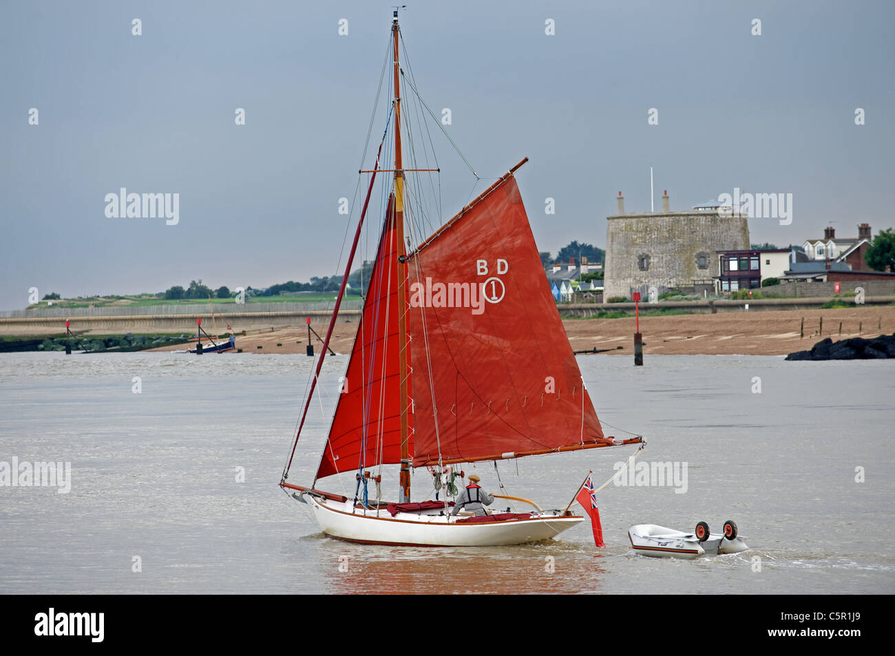 Yacht, river Deben, Felixstowe, Ferry, Suffolk, UK Stock Photo Alamy