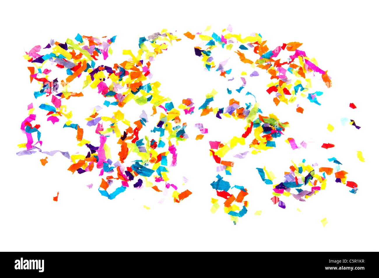 Colorful paper confetti isolated on white background Stock Photo Alamy