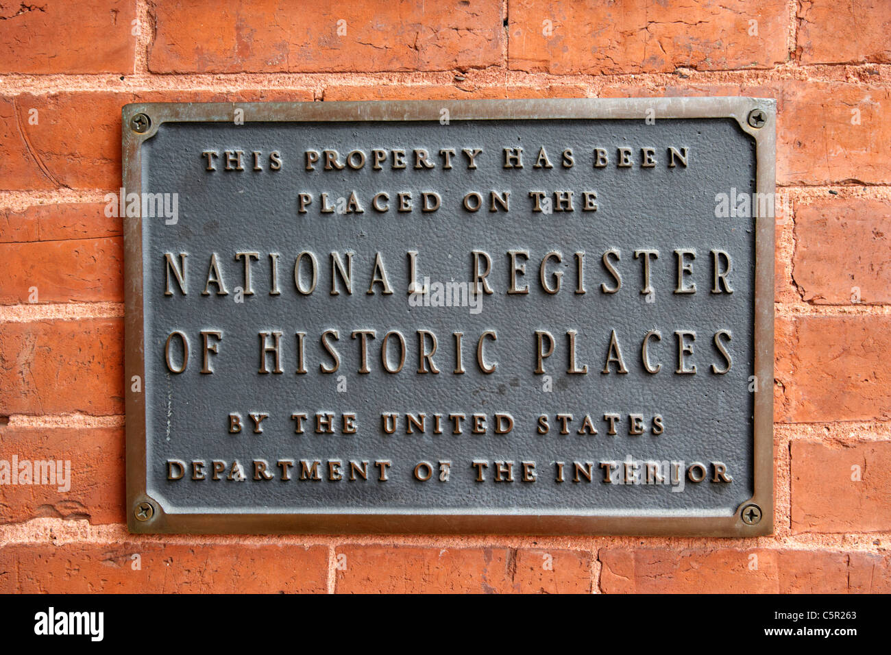 national register of historic places plaque sign in Nashville Tennessee