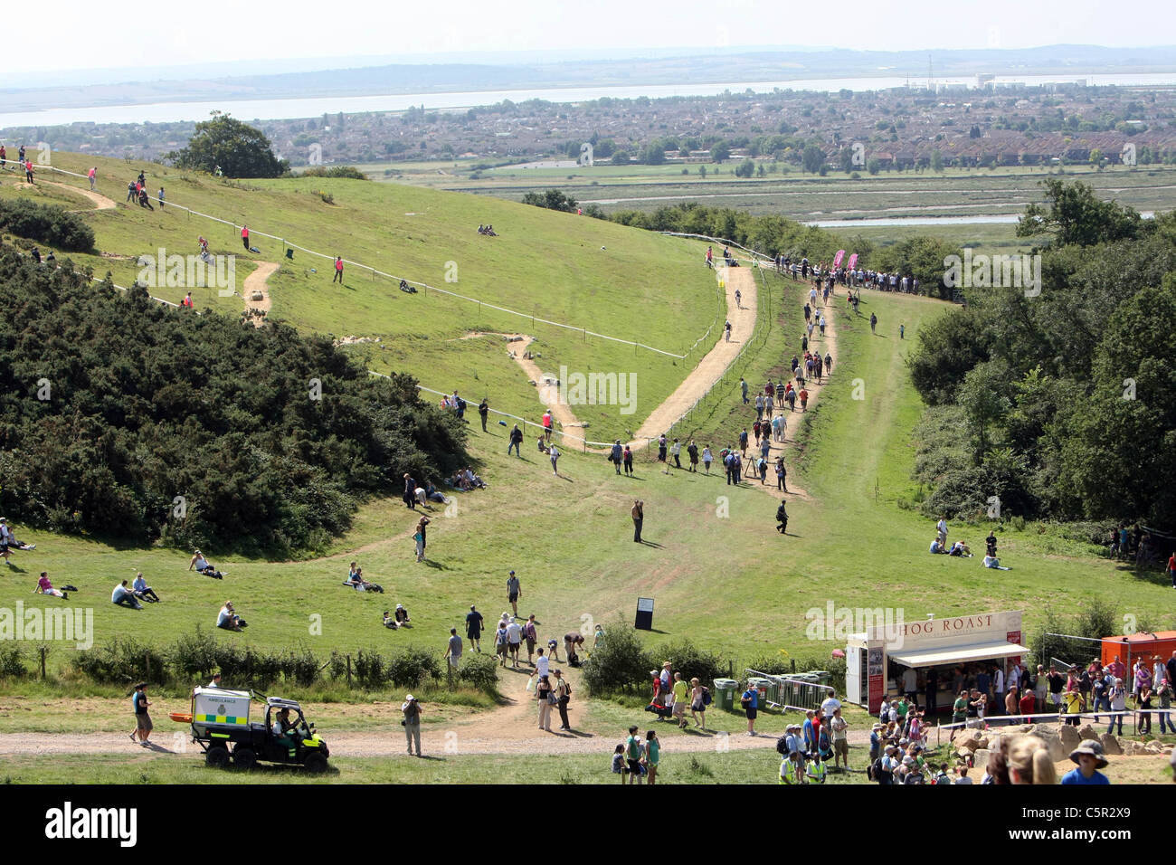 General views of the course . Womens Race. Hadleigh Farm Mountain Bike